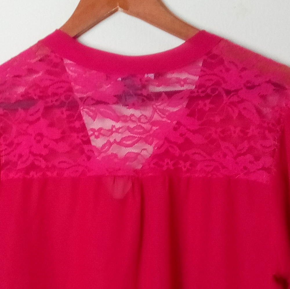 No Strings Attached M Red Blouse Top - image 6